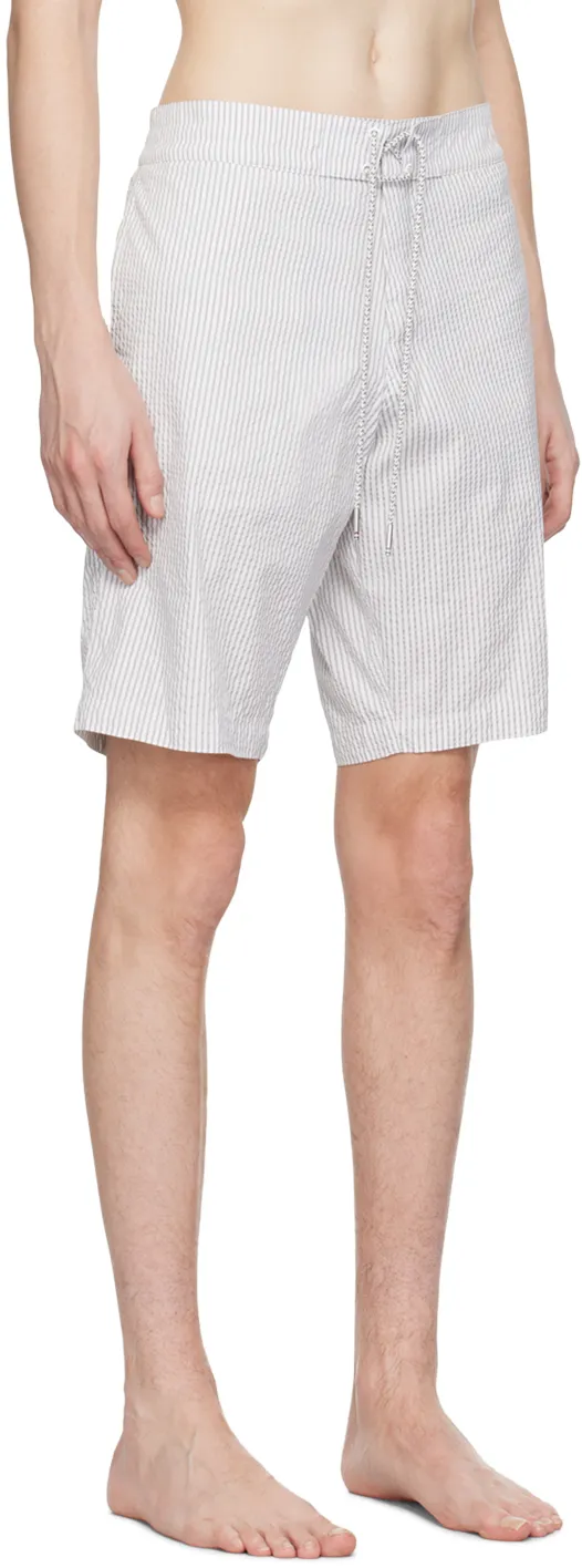 Striped Drawstring Swimming Shorts