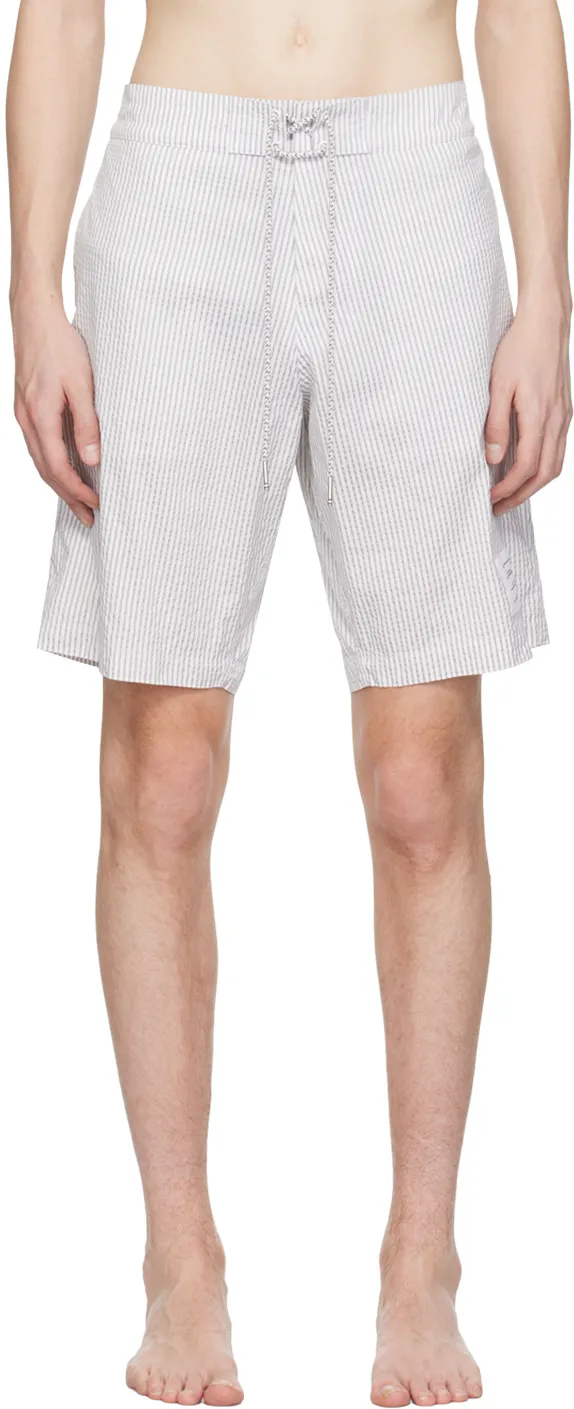 Striped Drawstring Swimming Shorts