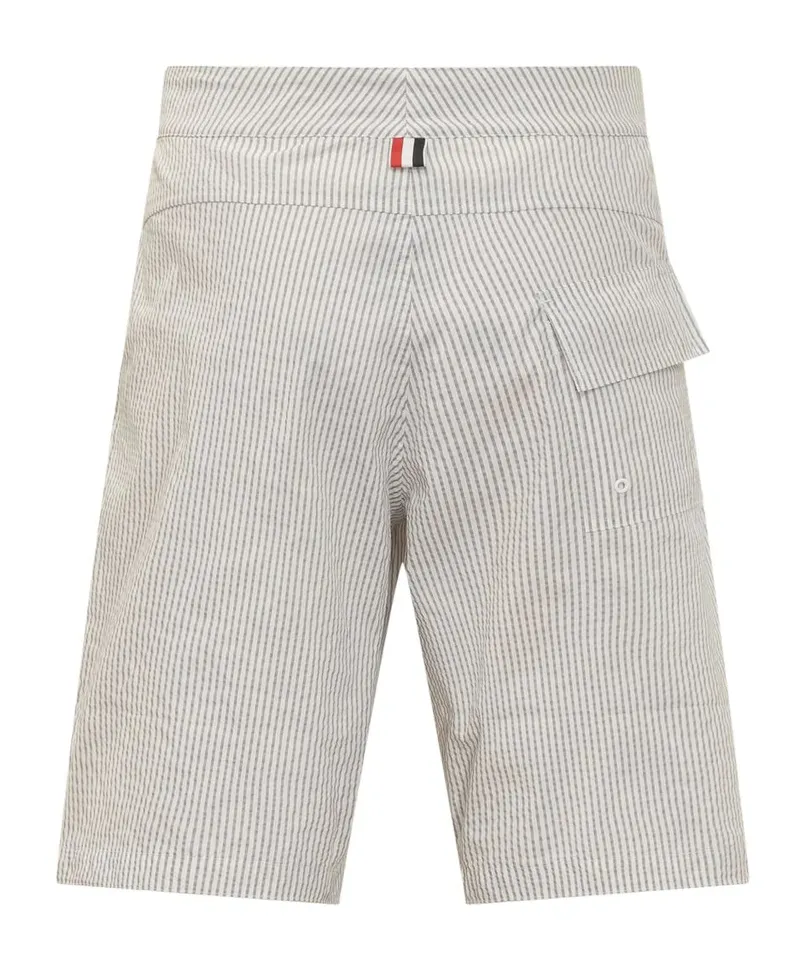 Striped Drawstring Swimming Shorts