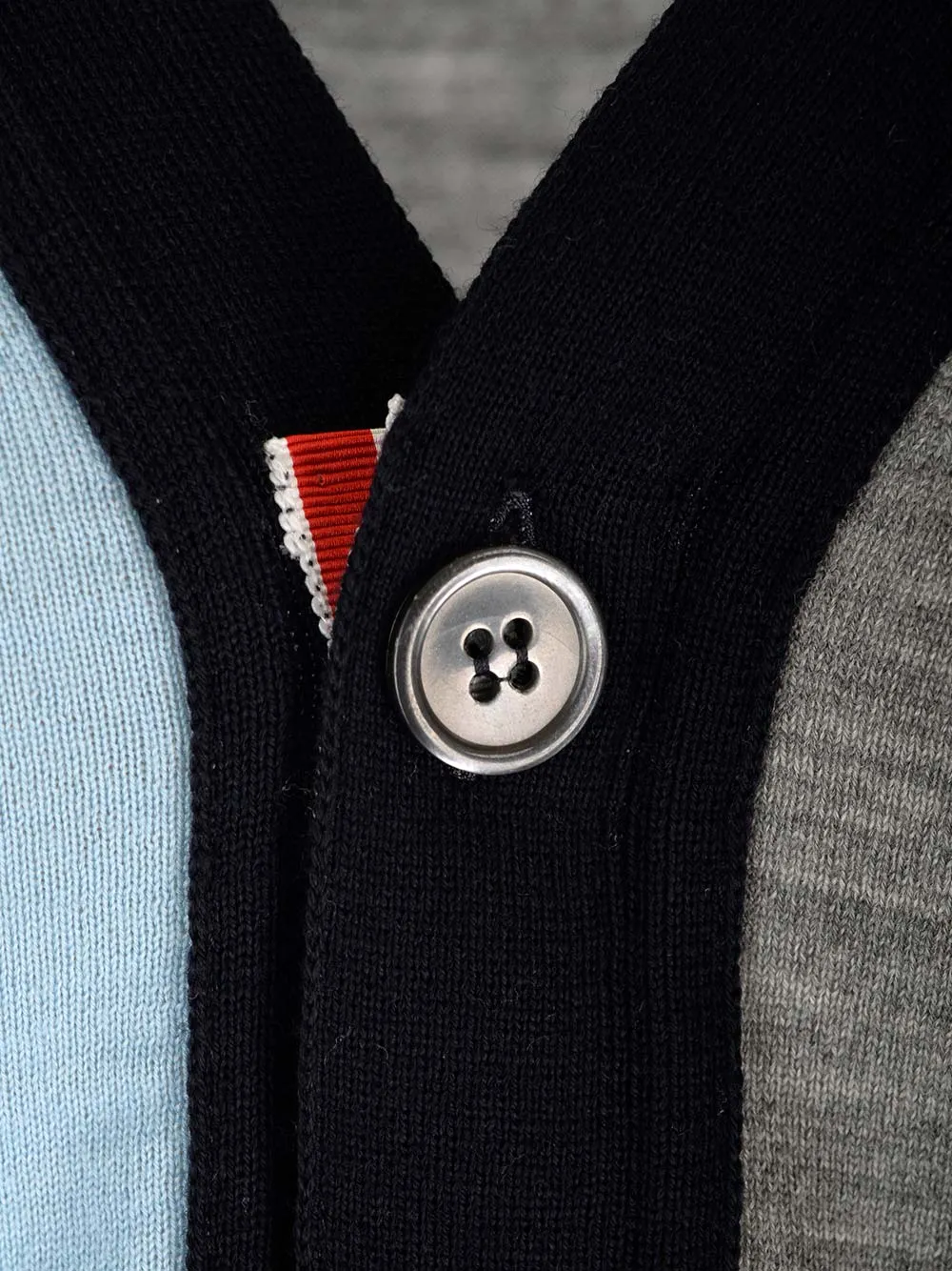 Colour-Block Knit Cardigan
