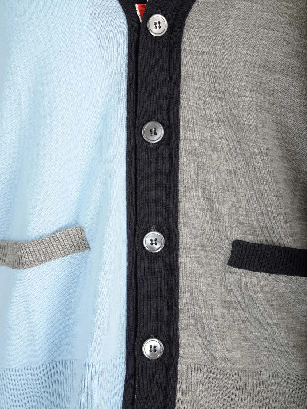 Colour-Block Knit Cardigan