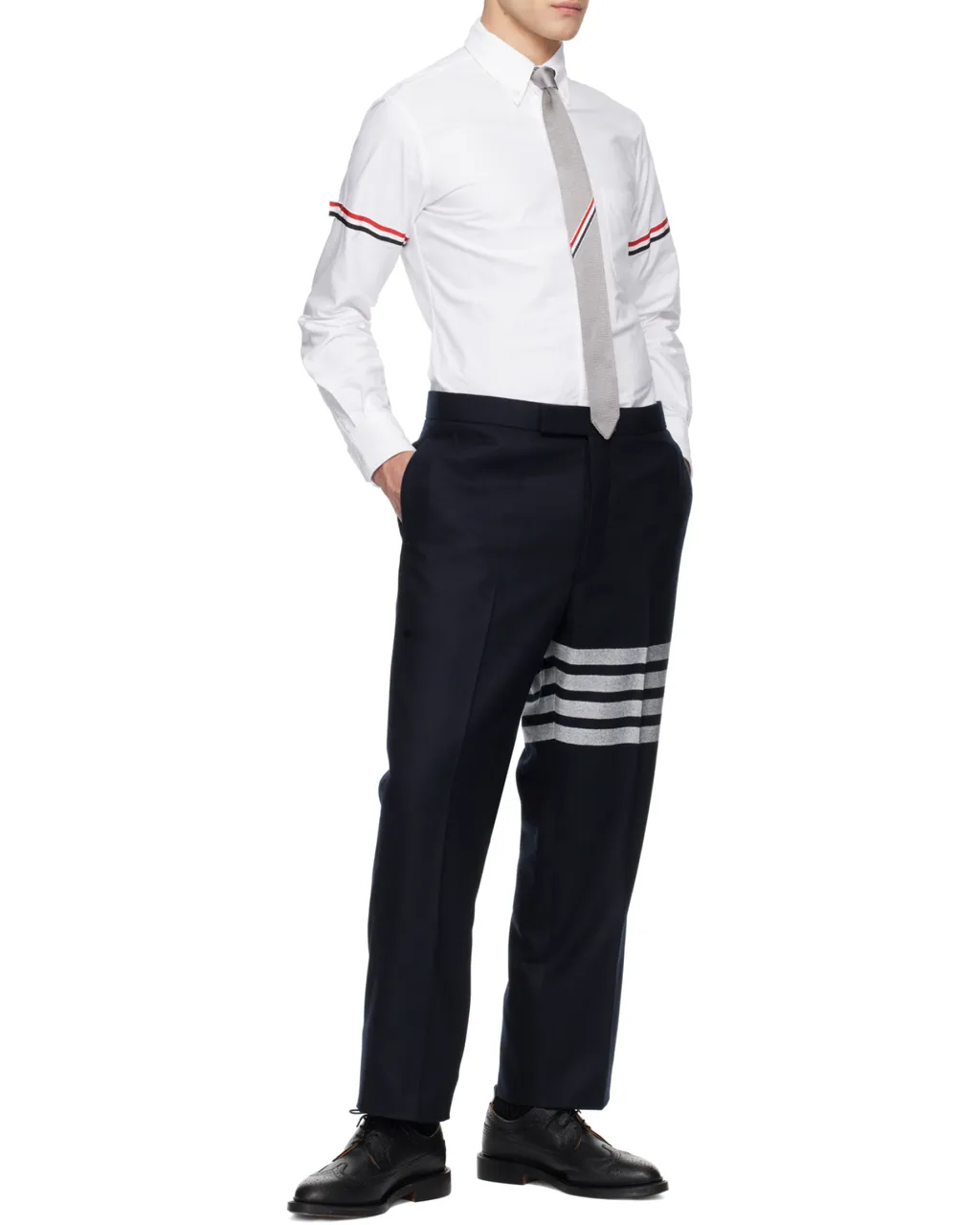 Stripe Detailed Long-Sleeved Shirt