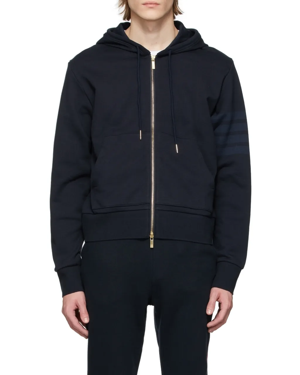 Tonal 4-Bar Hooded Jacket