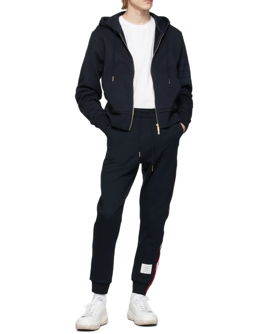 Tonal 4-Bar Hooded Jacket