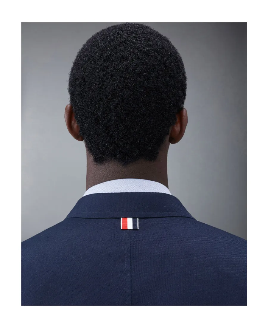 4-Bar Striped Double-Breasted Blazer