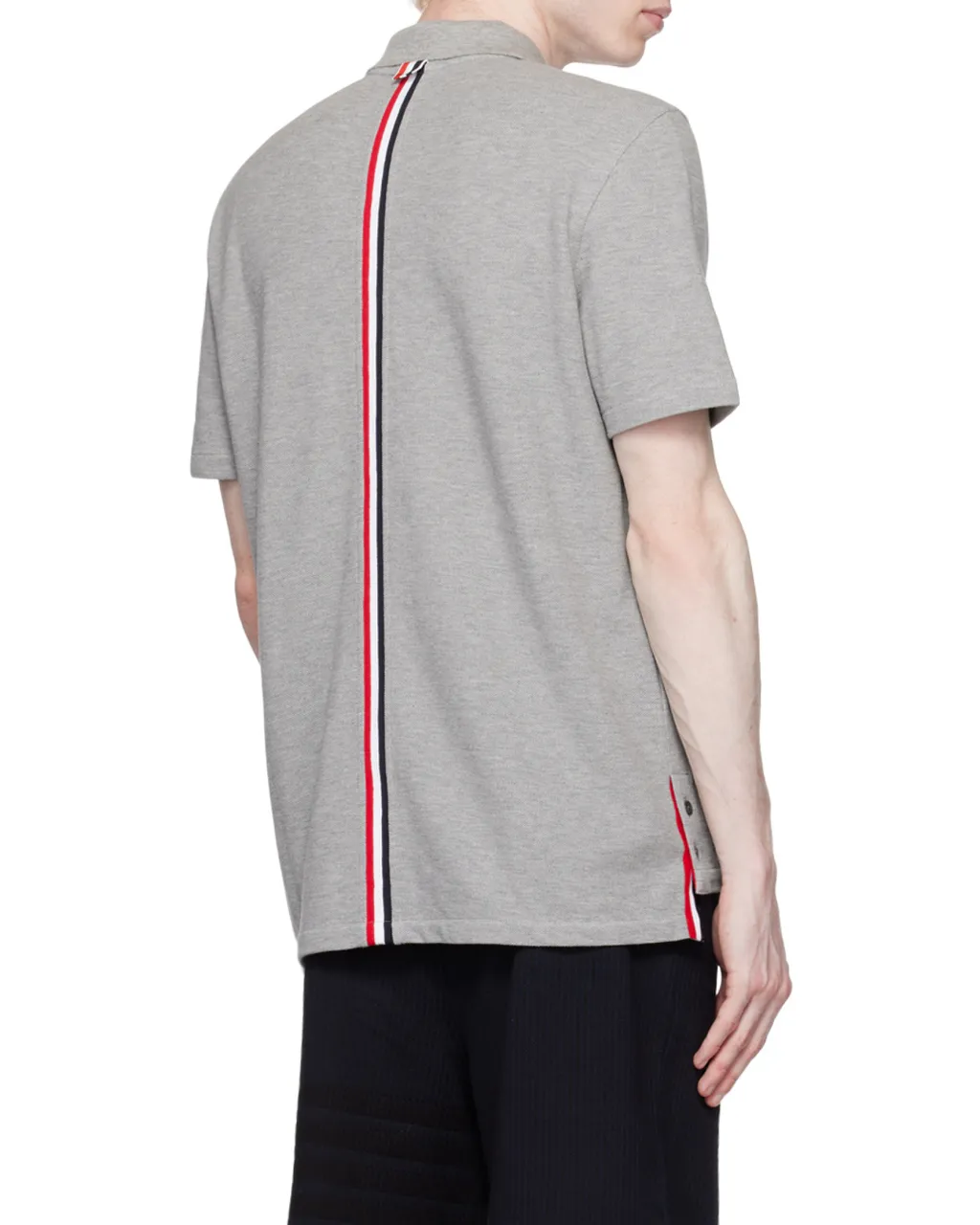 Classic Pique Stripe Relaxed Polo Shirt