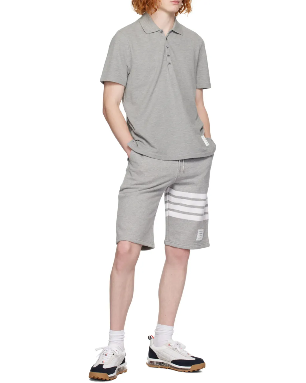 Classic Pique Stripe Relaxed Polo Shirt
