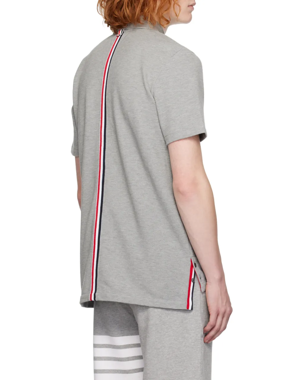 Classic Pique Stripe Relaxed Polo Shirt