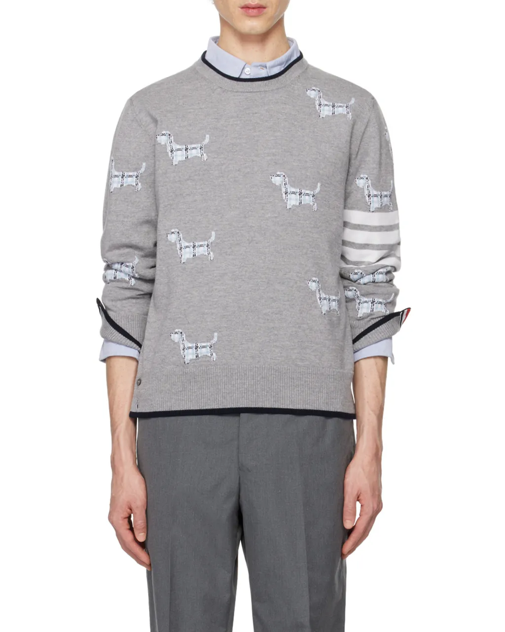 4 Bar Striped Knit Jumper