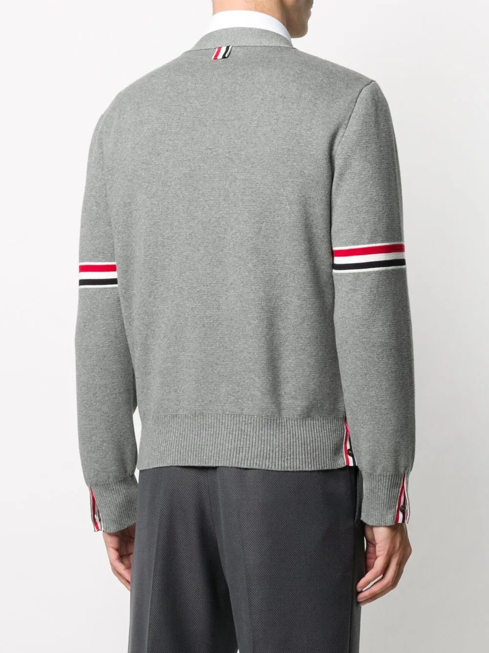 4-Bar Stripe V-Neck Cardigan