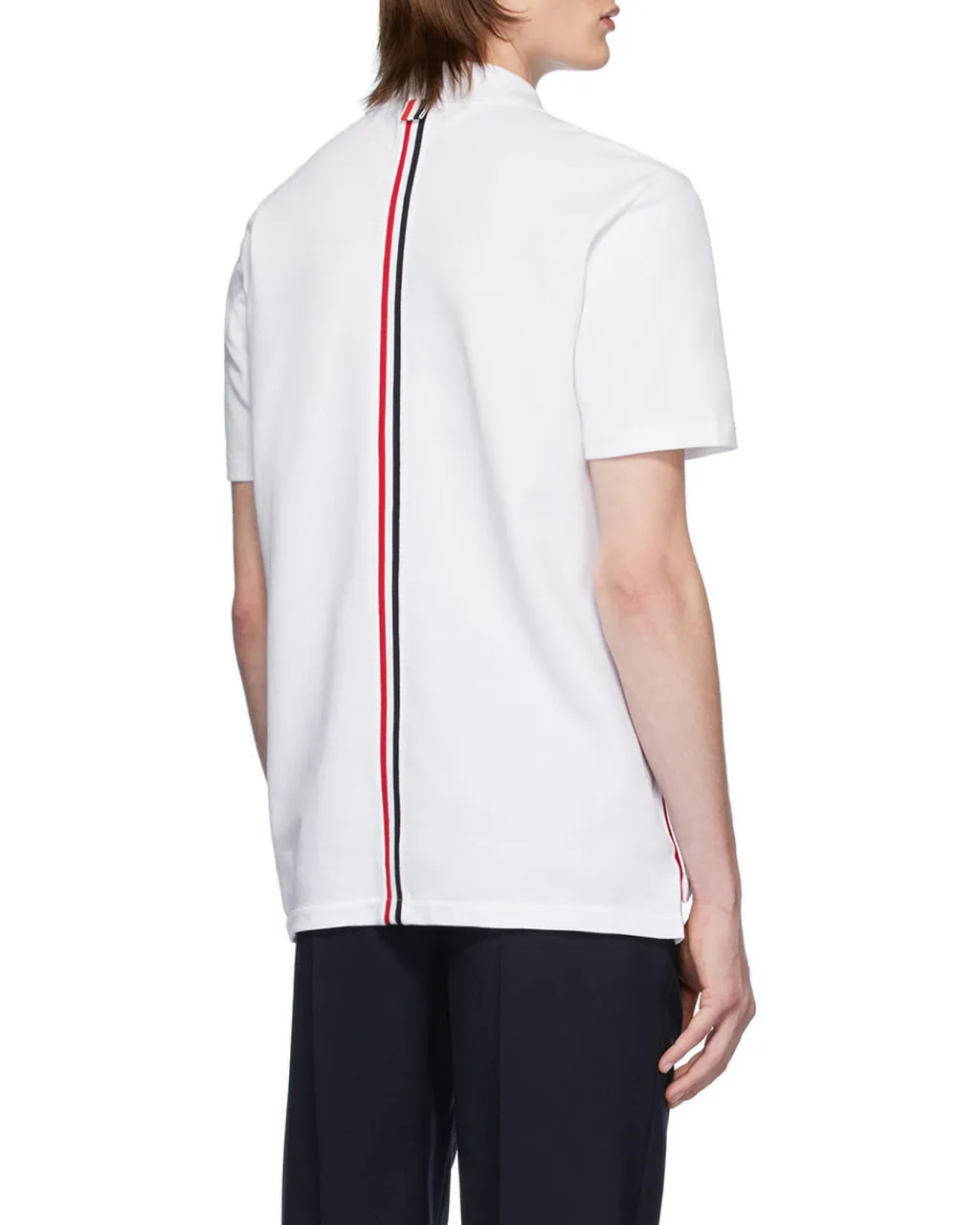 Stripe Detailed Short Sleeved Polo Shirt