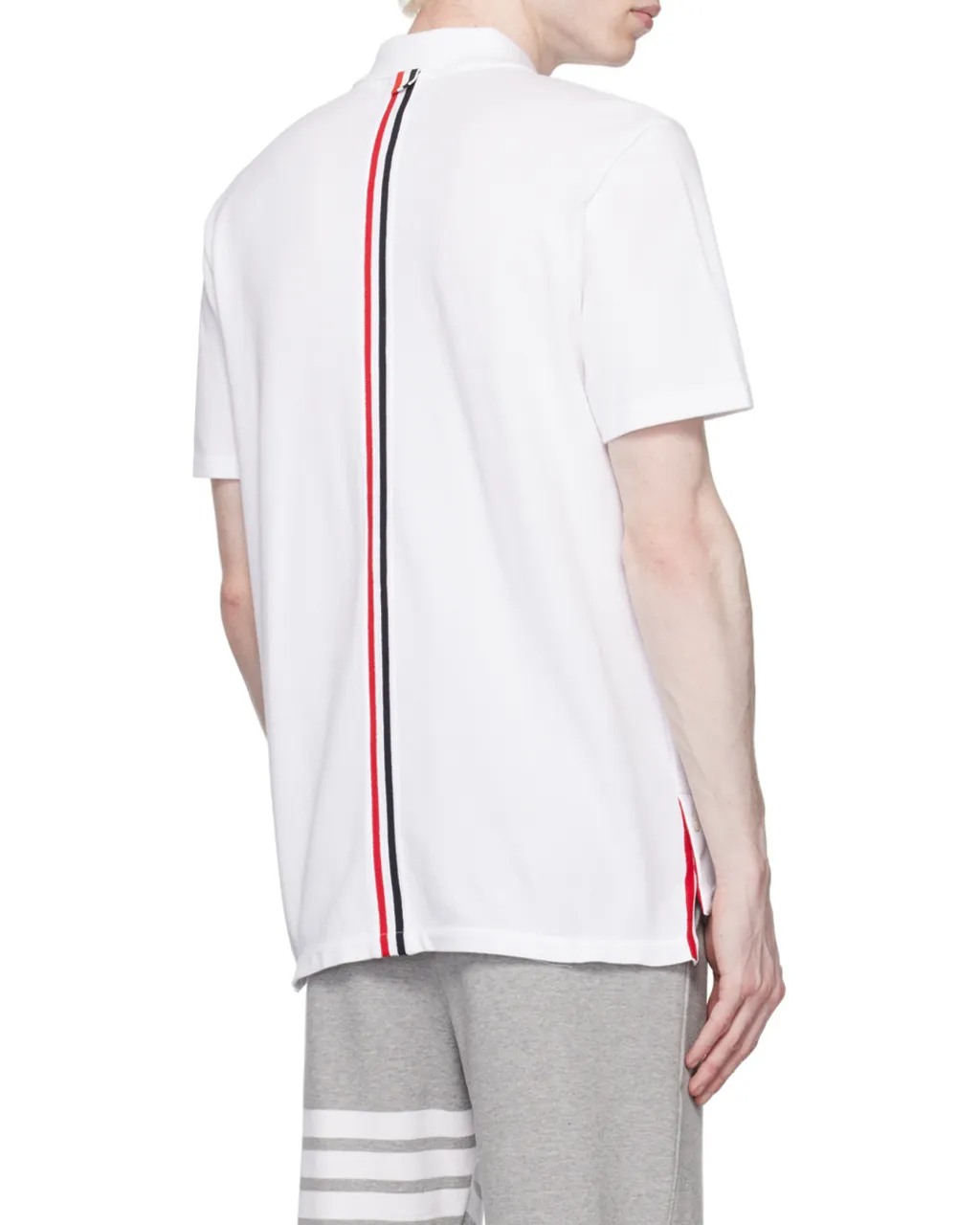 Stripe Detailed Short Sleeved Polo Shirt