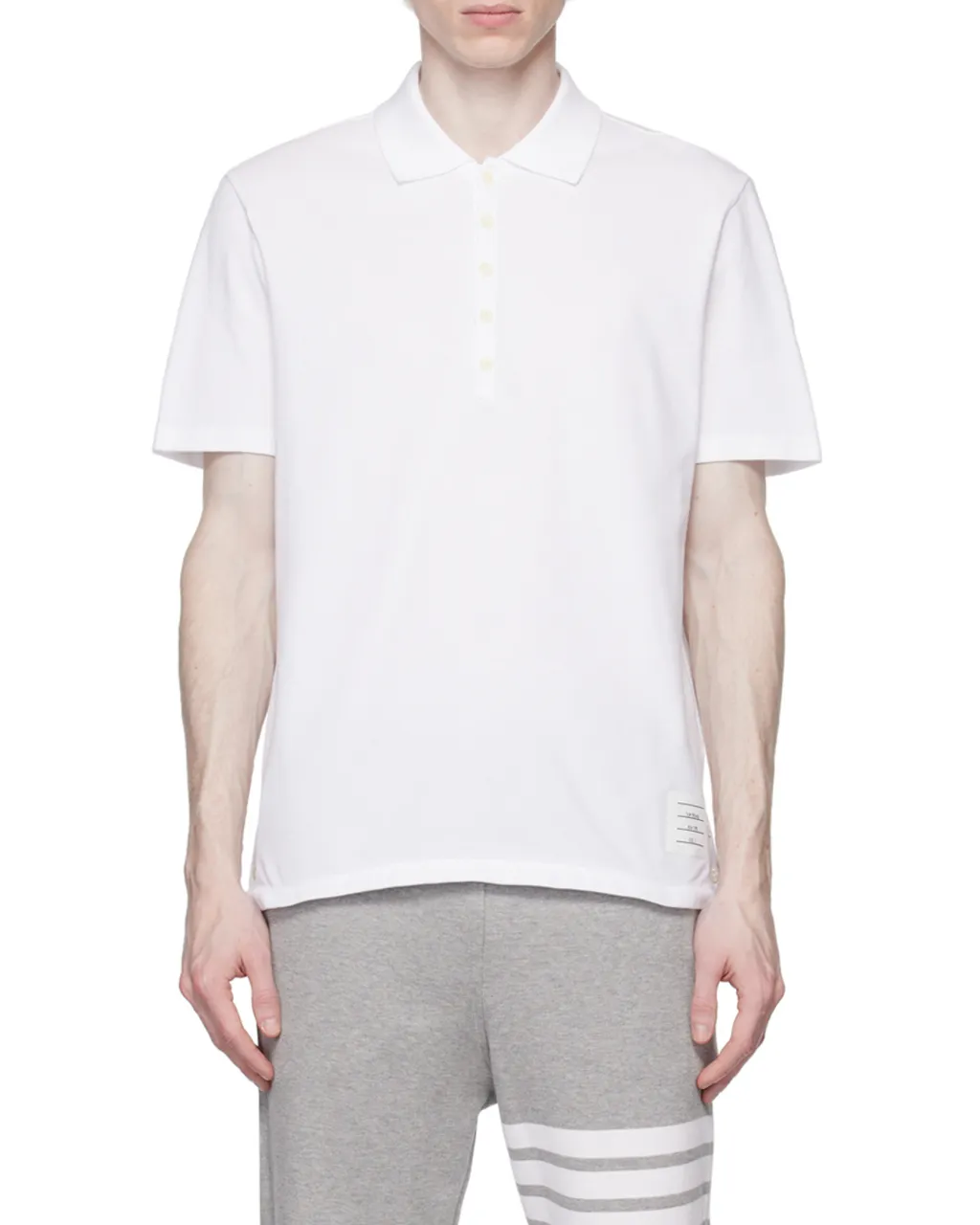 Stripe Detailed Short Sleeved Polo Shirt
