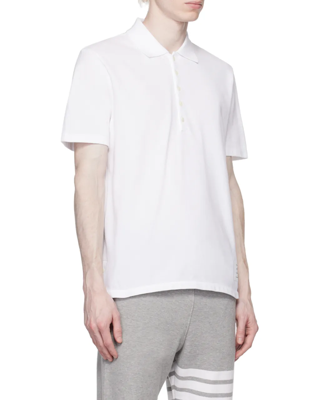 Stripe Detailed Short Sleeved Polo Shirt