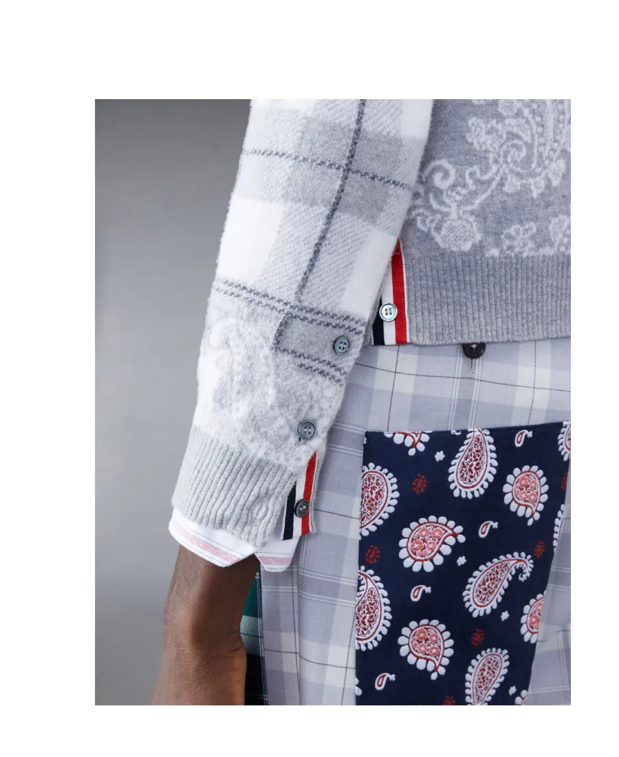 Jacquard Knit Cardigan