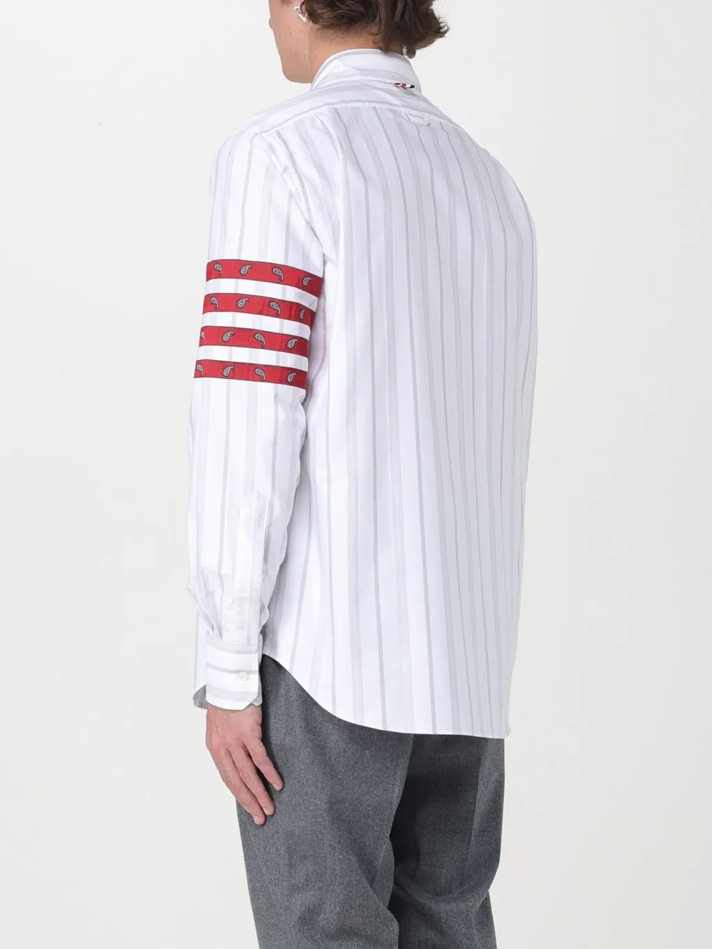 4-Bar Striped Buttoned Shirt