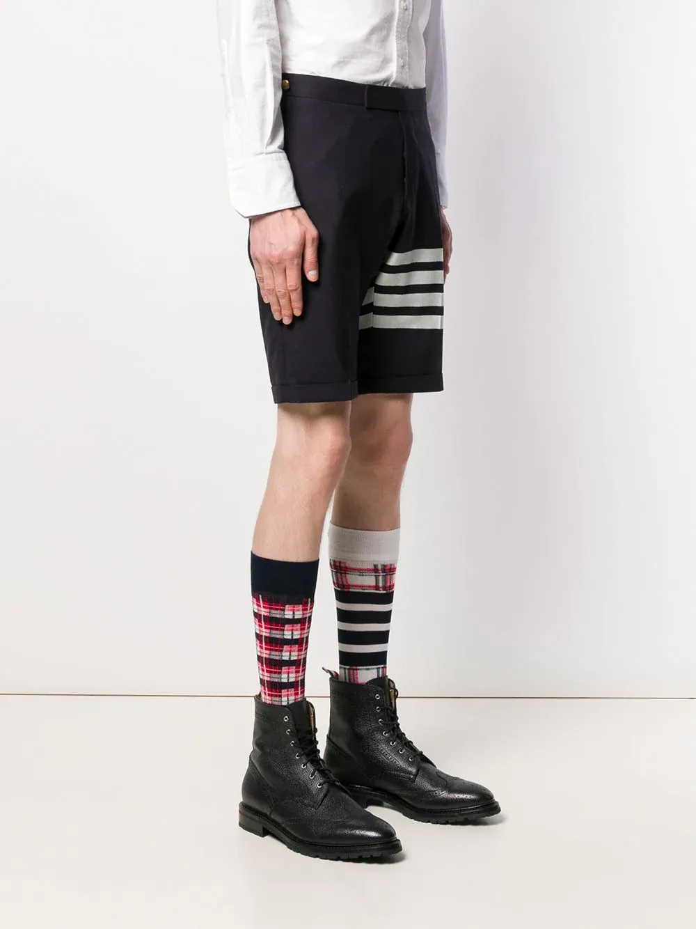 4 Bar Print Shorts