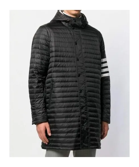 4-Bar Hooded Down Coat