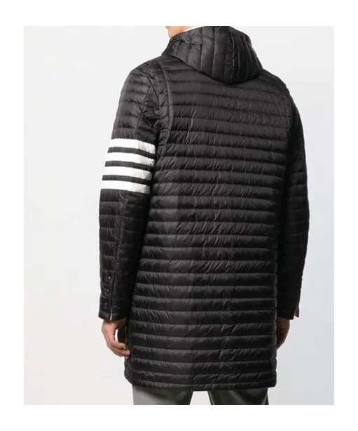 4-Bar Hooded Down Coat