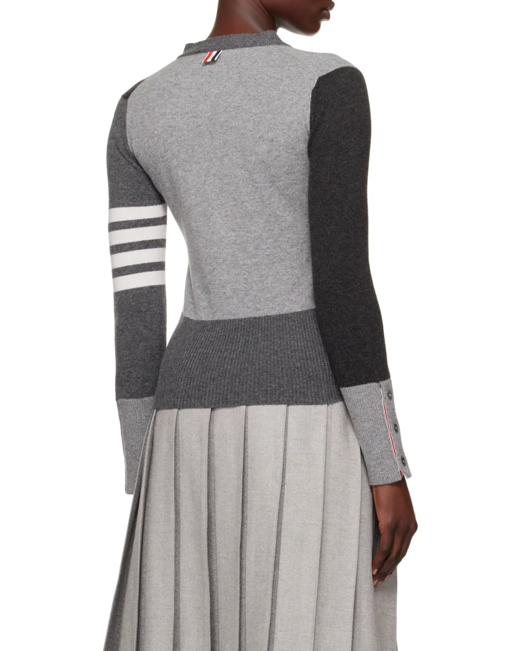 Monochrome Block Knitted Cardigan