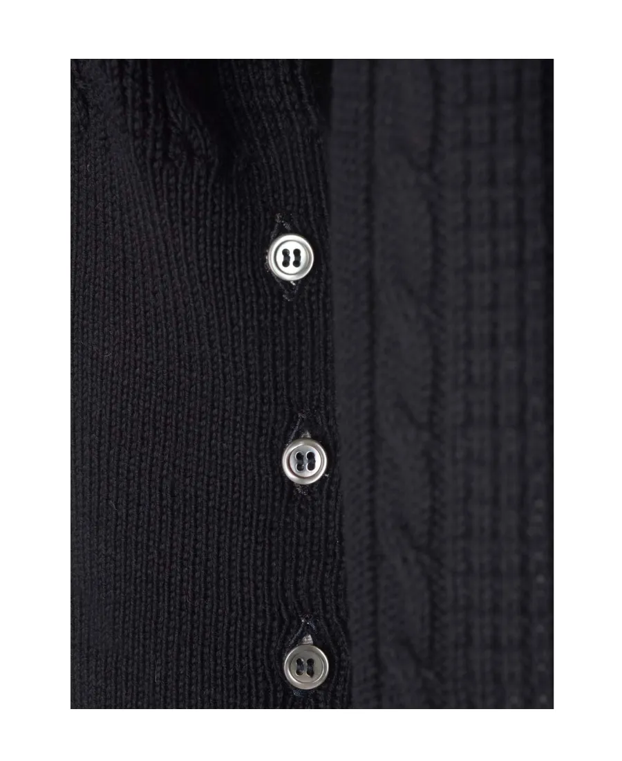 Rwb-Striped Cable-Knitted Crewneck Jumper