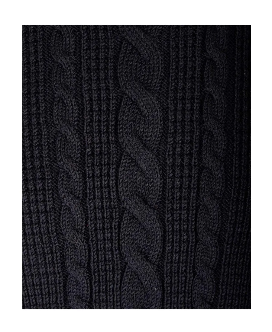 Rwb-Striped Cable-Knitted Crewneck Jumper
