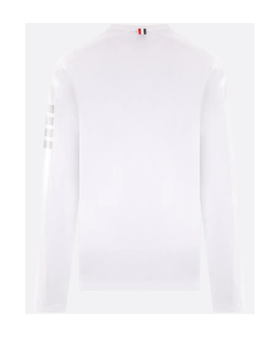 4-Bar Striped Crewneck Sweatshirt