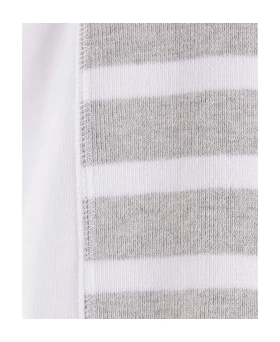 4-Bar Striped Crewneck Sweatshirt
