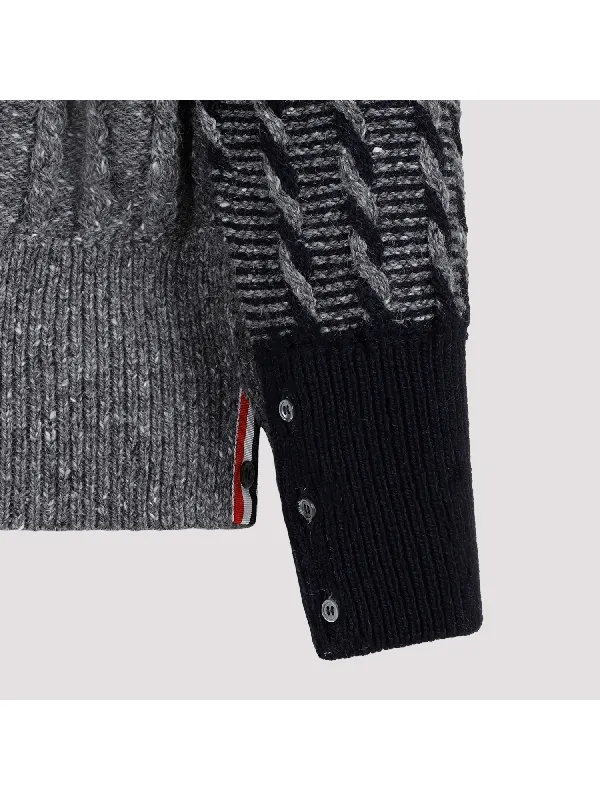 4-Bar Stripe Detailed Cardigan
