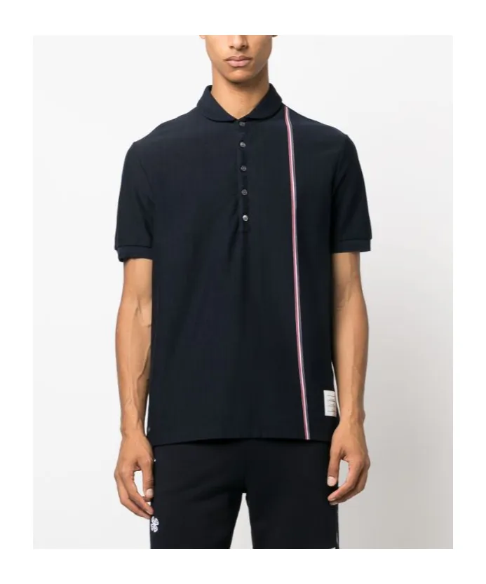 Rwb Striped Short-Sleeved Polo Shirt