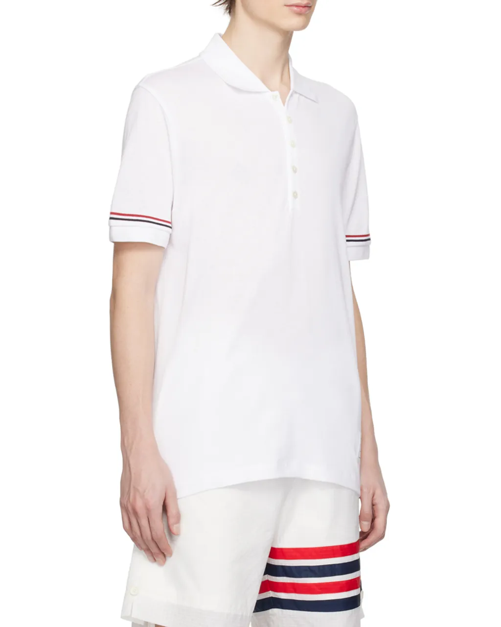 Rwb Striped Short-Sleeved Polo Shirt