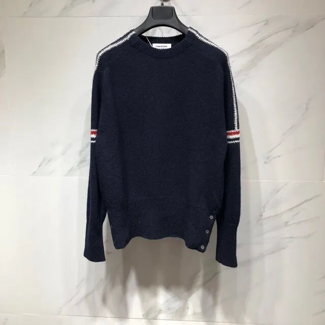 Rwb Intarsia Armband Tweed Pullover