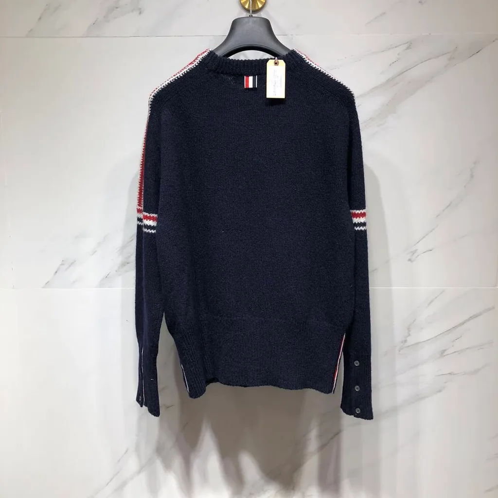 Rwb Intarsia Armband Tweed Pullover