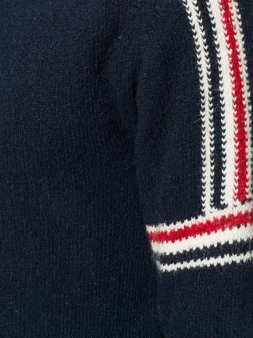 Rwb Intarsia Armband Tweed Pullover