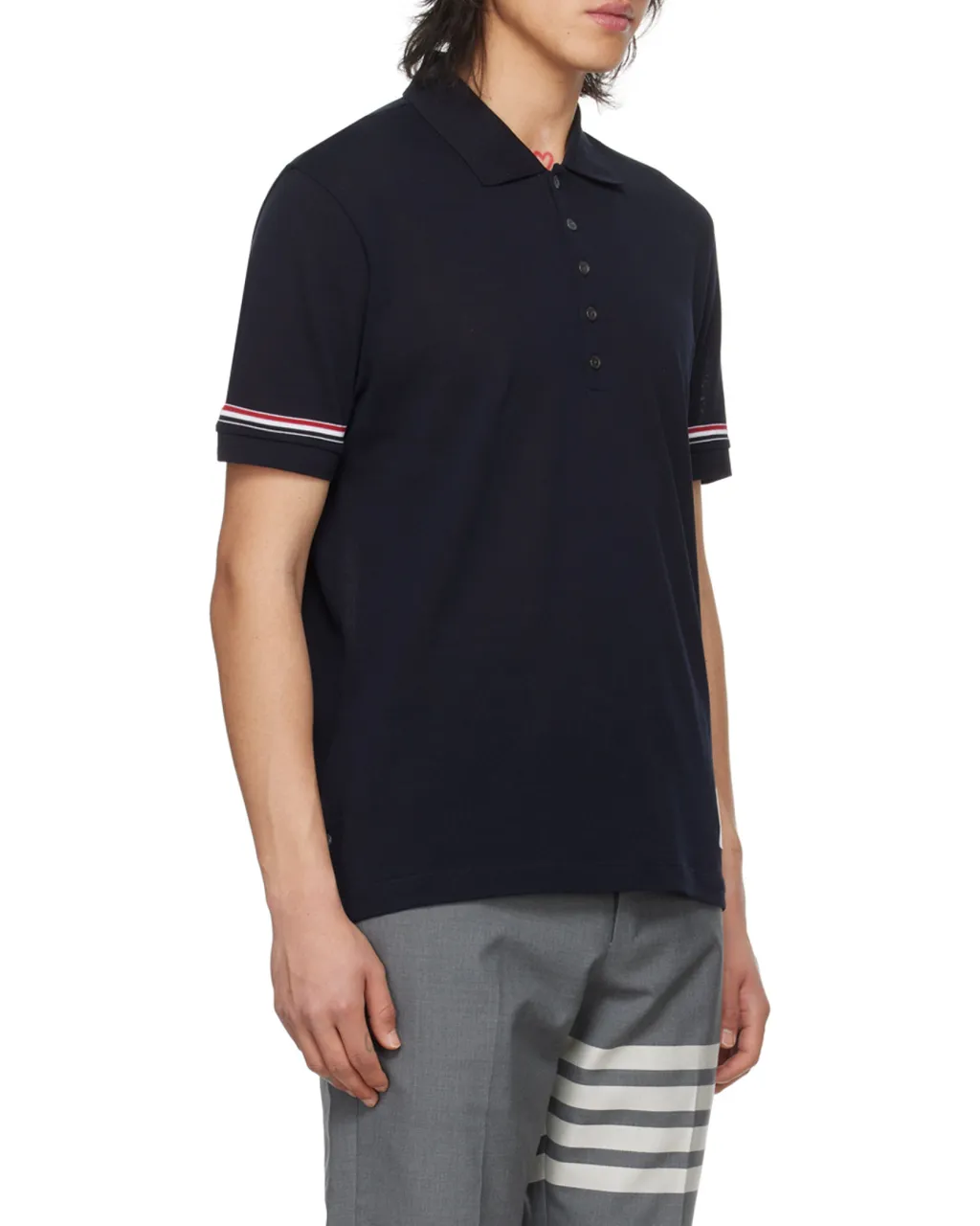Rwb Striped Short-Sleeved Polo Shirt