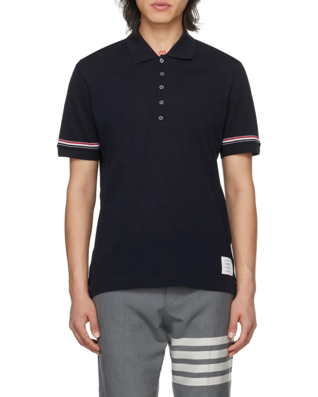 Rwb Striped Short-Sleeved Polo Shirt