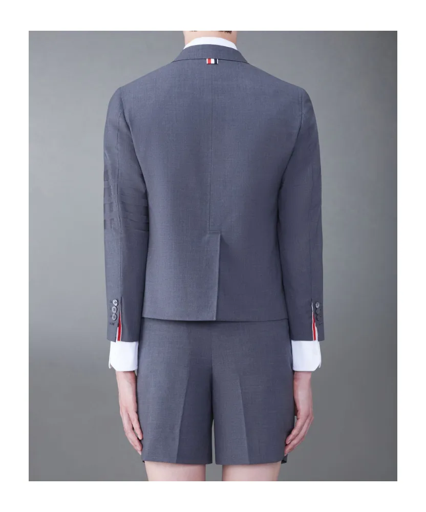 4-Bar Striped Single Breasted Jacket