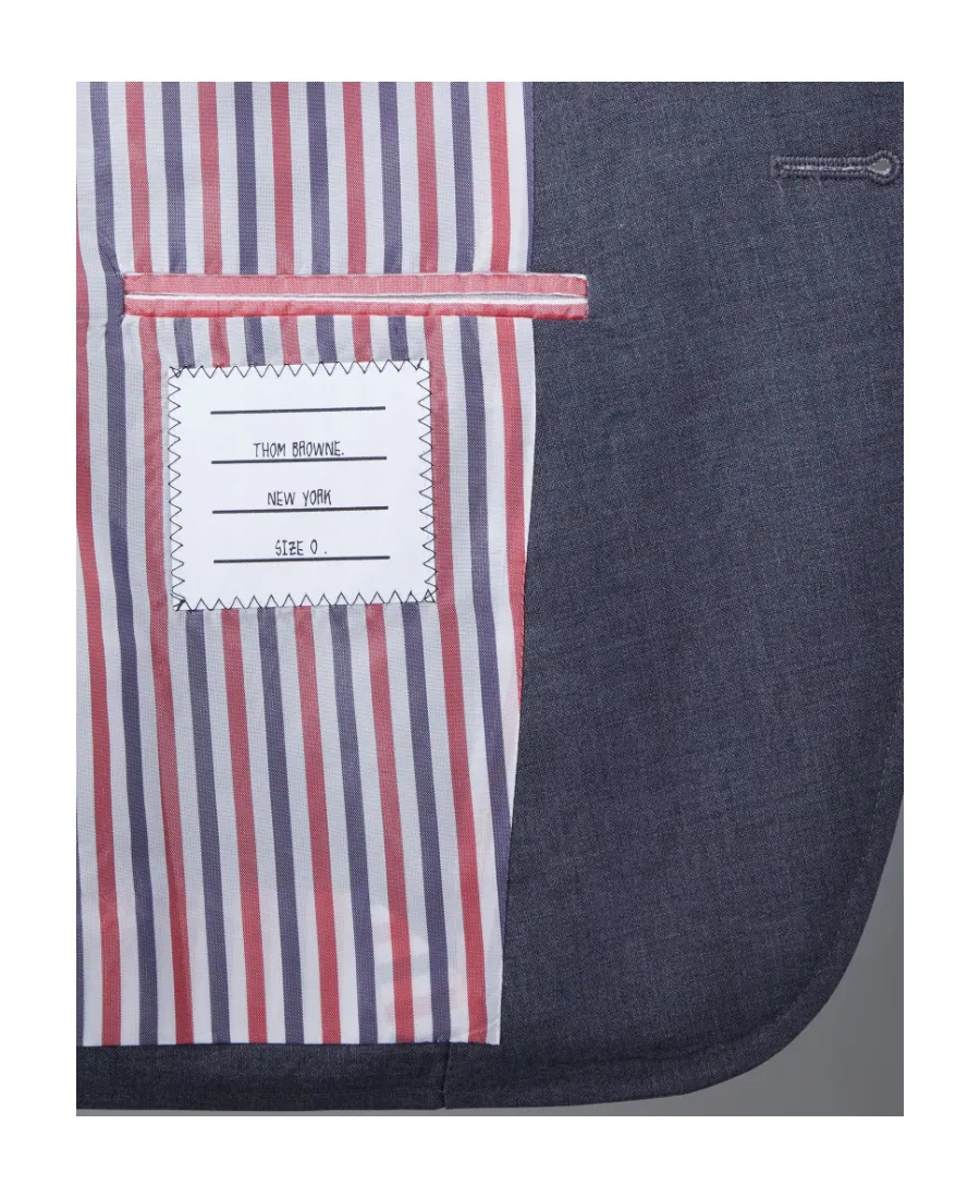 4-Bar Striped Single Breasted Jacket
