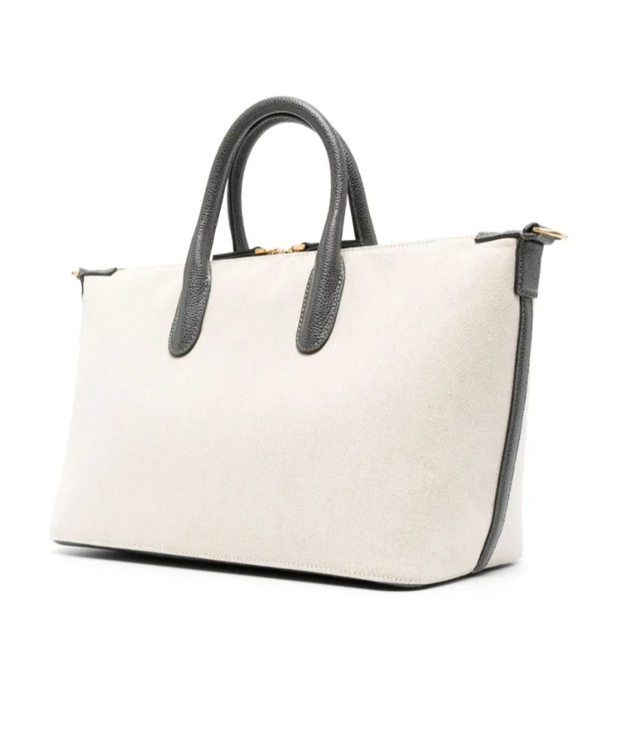 Logo Printed Zipped Tote Bag