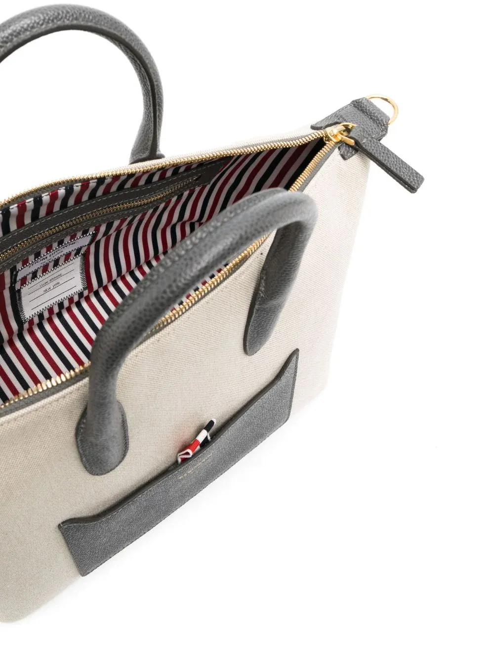 Logo Printed Zipped Tote Bag