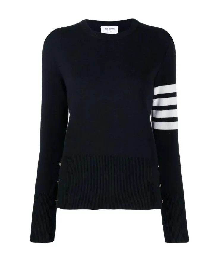 4-Bar Crewneck Knitted Jumper