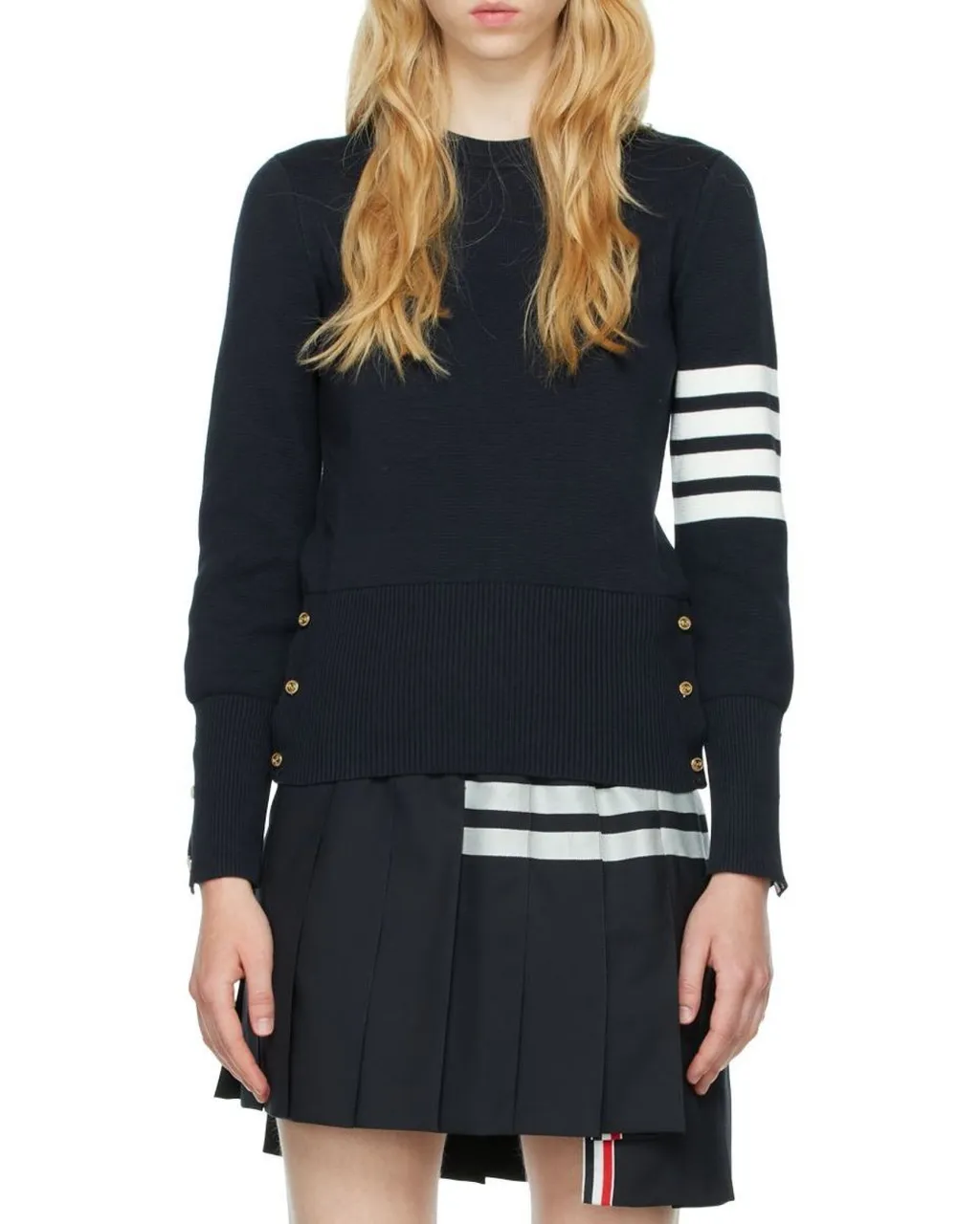 4-Bar Crewneck Knitted Jumper