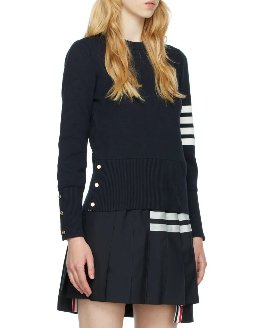 4-Bar Crewneck Knitted Jumper