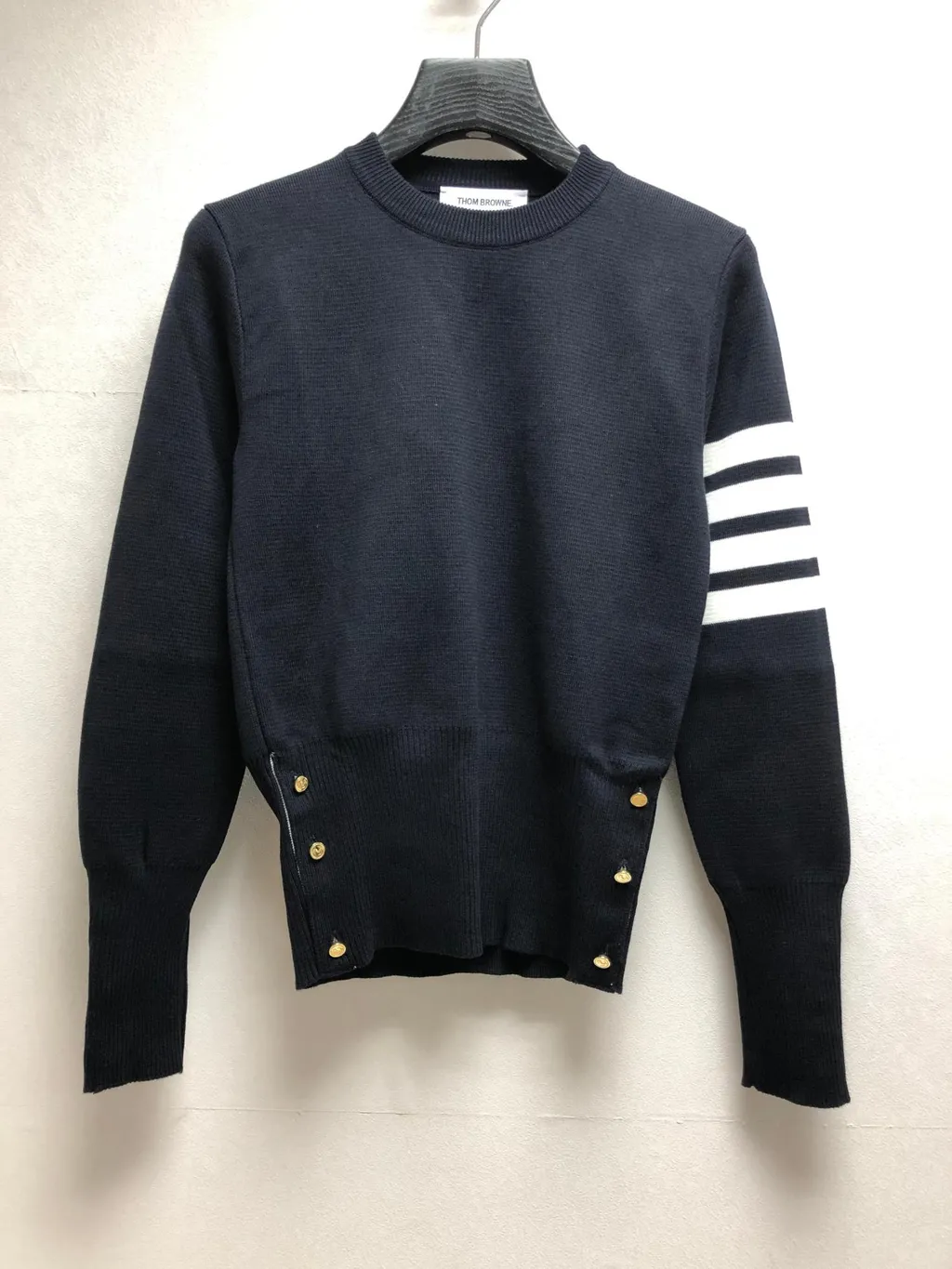4-Bar Crewneck Knitted Jumper