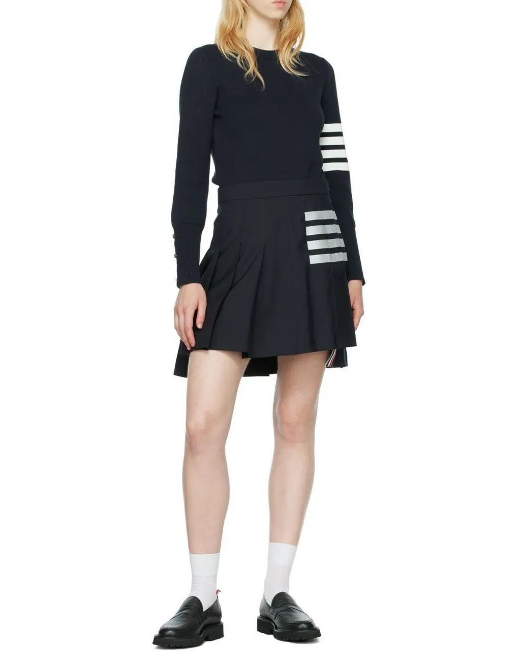 4-Bar Crewneck Knitted Jumper