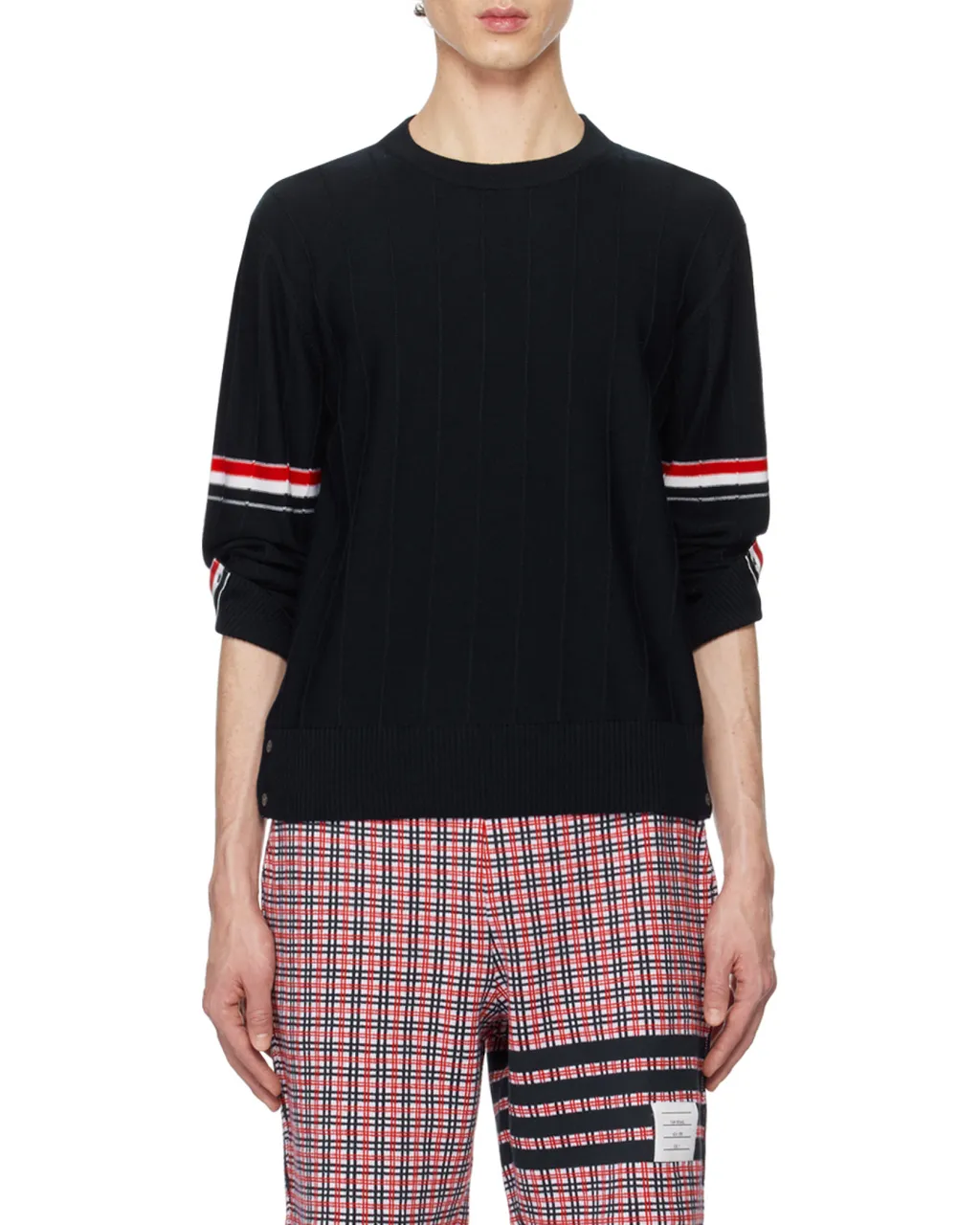 Rwb-Stripe Long-Sleeved Crewneck Jumper