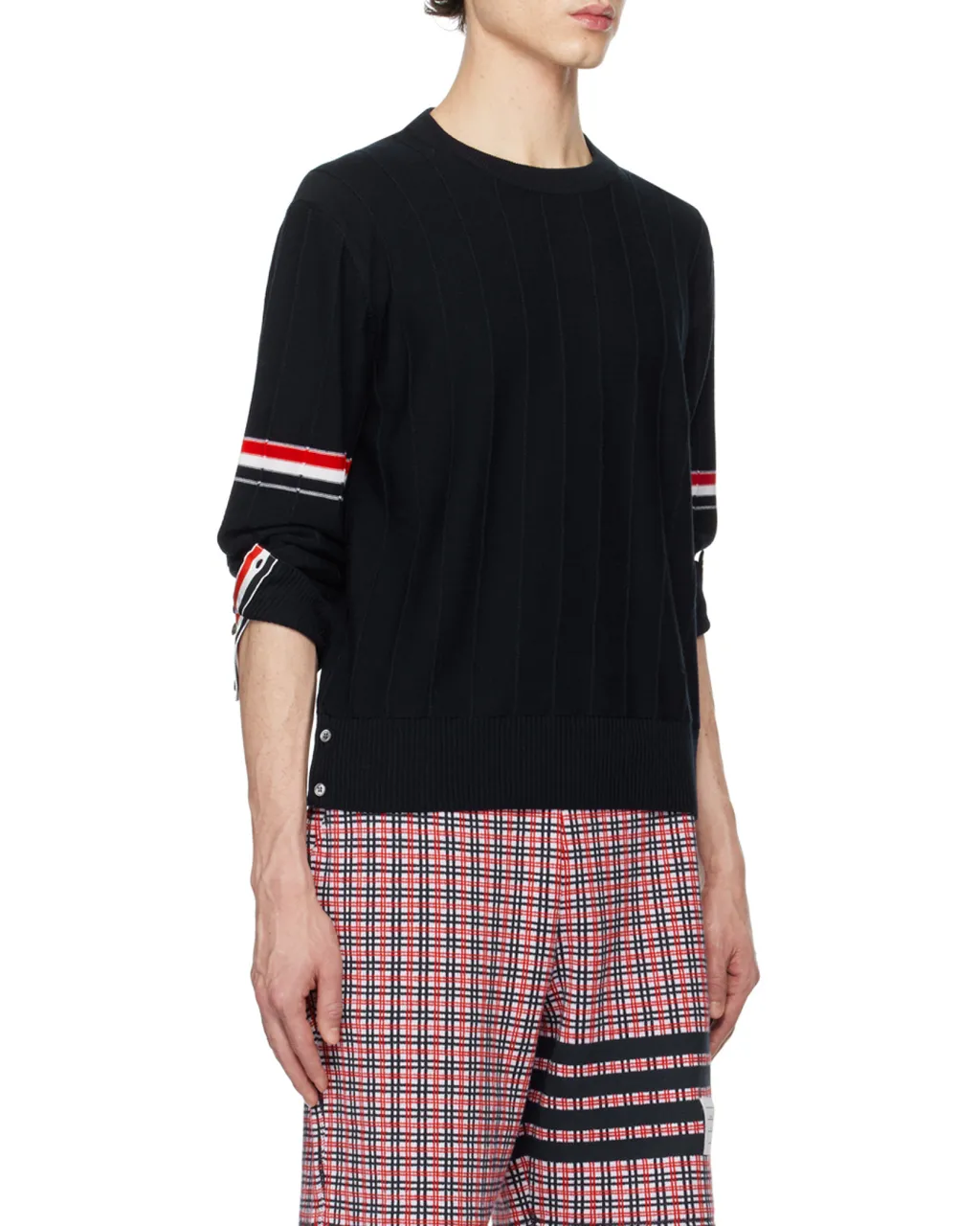 Rwb-Stripe Long-Sleeved Crewneck Jumper