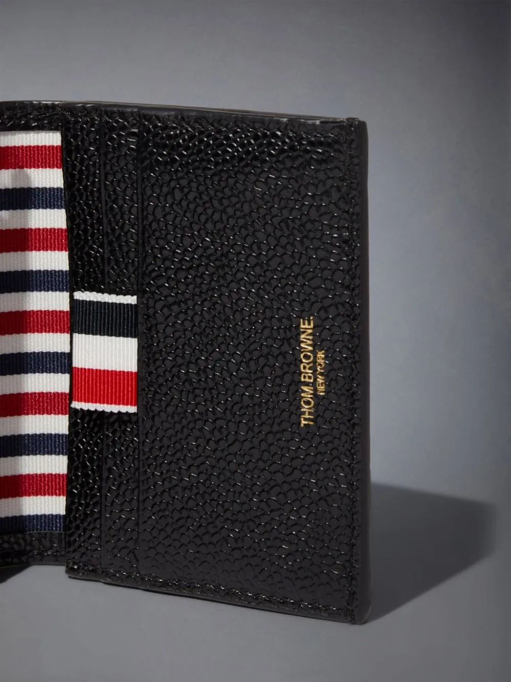 Stripe-Detailed Bi-Fold Cardholder