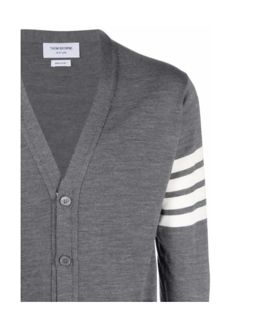 4-Bar Striped Cardigan