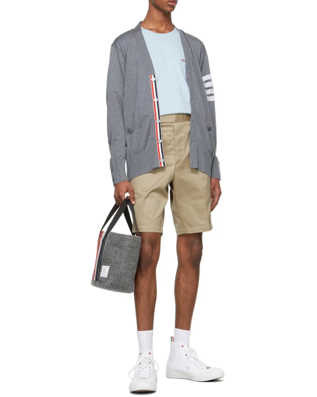 4-Bar Striped Cardigan